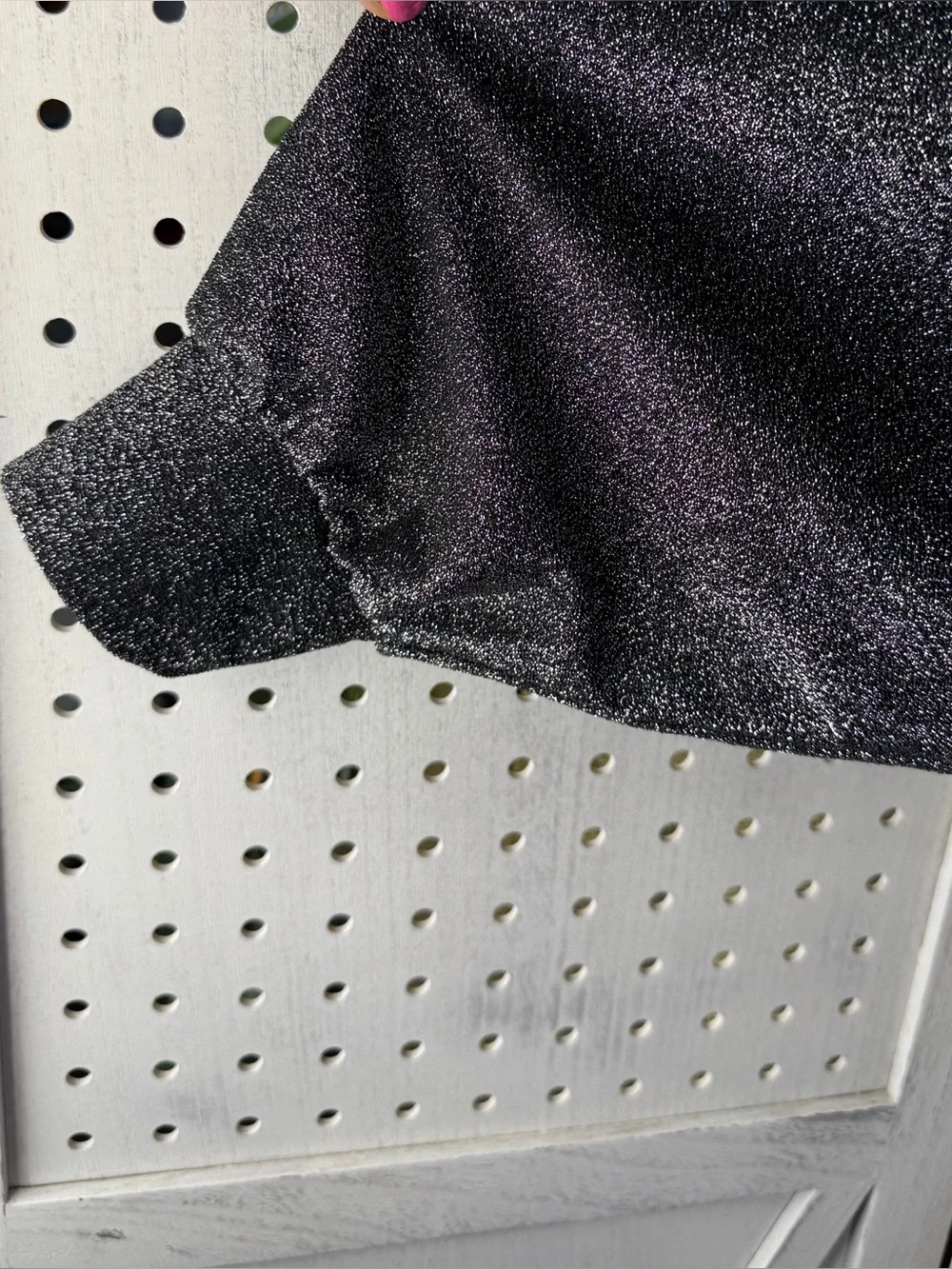 LOFT Metallic Black Shimmer Puff Sleeve Blouse NWT Small Holiday Party Top